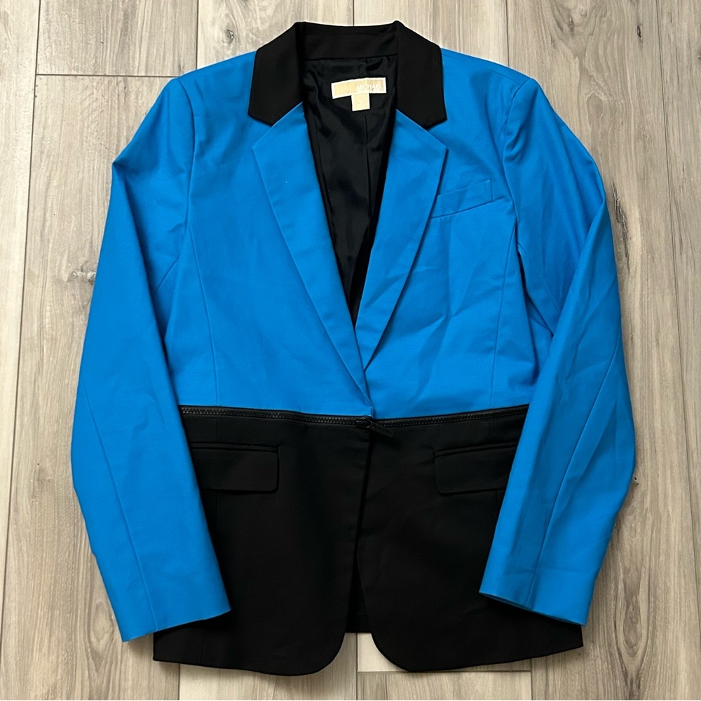 Michael Kors Women’s Colorblock Blazer Blue Black Size 10 EUC